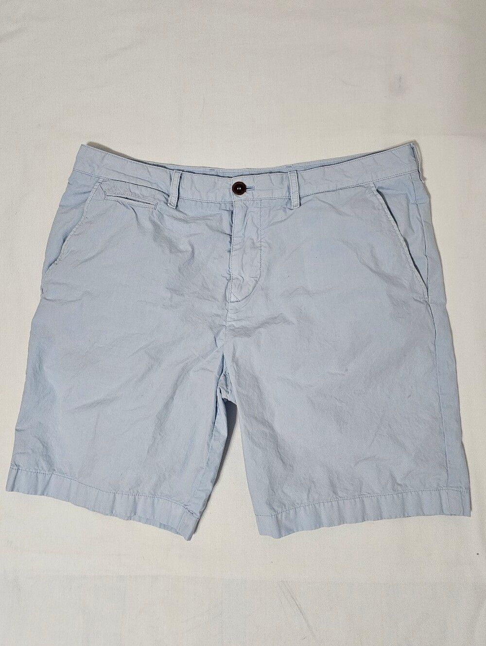Burberry Brit Light Blue Cotton Chino Shorts Men's 40 Luxe Designer Casual Prepp